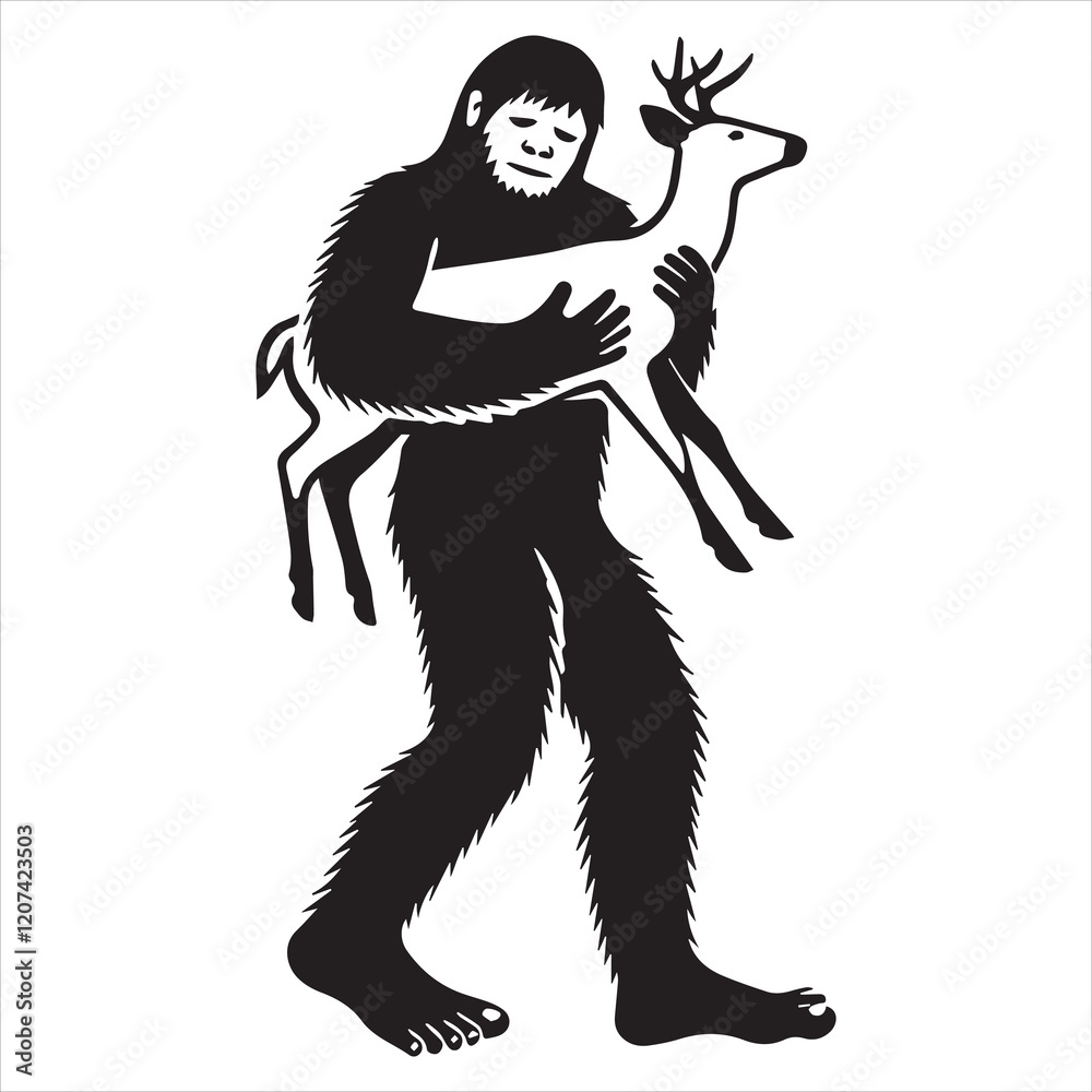 Bigfoot Sasquatch Vector illustration Bigfoot Sasquatch Vector illustration