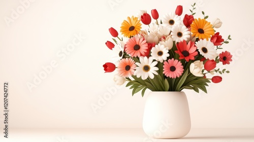 Wallpaper Mural Colorful floral bouquet in a modern vase. Torontodigital.ca