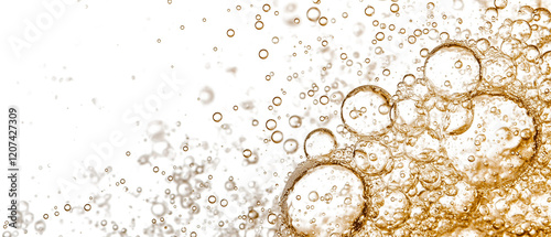 festive overlay of sparkling champagne bubbles creates lively and celebratory atmosphere, with golden hues and effervescent textures