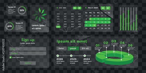 Infographic template with a broken glass effect. A design that really catches the eye. Suitable for presentations, web design, mobile applications and much more