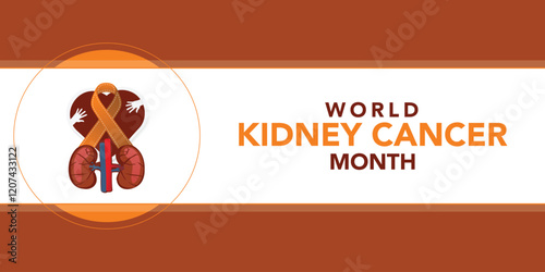 National Kidney month observed annually in March to raise awareness about kidney disease. Vector illustration.
