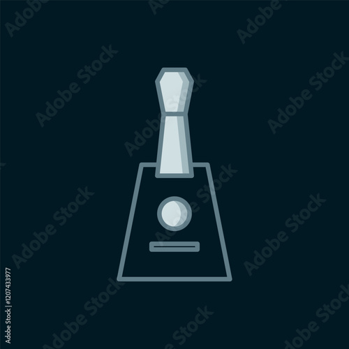 Line Musical instrument balalaika icon isolated on black background. Flat filled outline style with shadow. Vector