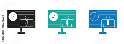 Usability test vector linear illustration, symbol, sign. icon, vector illustration