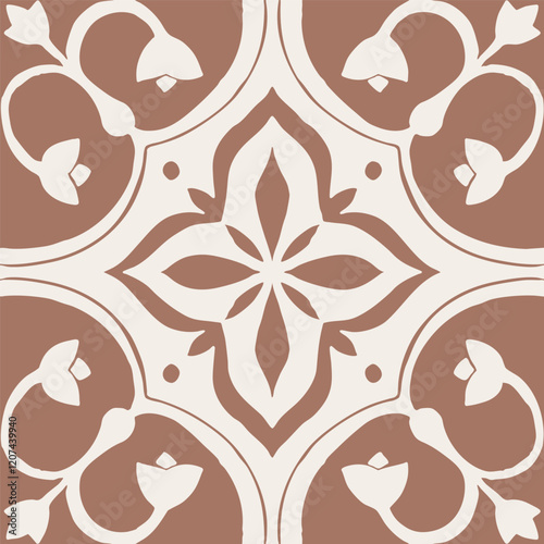 Mocha Azulejos Vector Tile