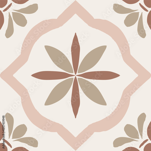 Mocha Azulejos Vector Tile
