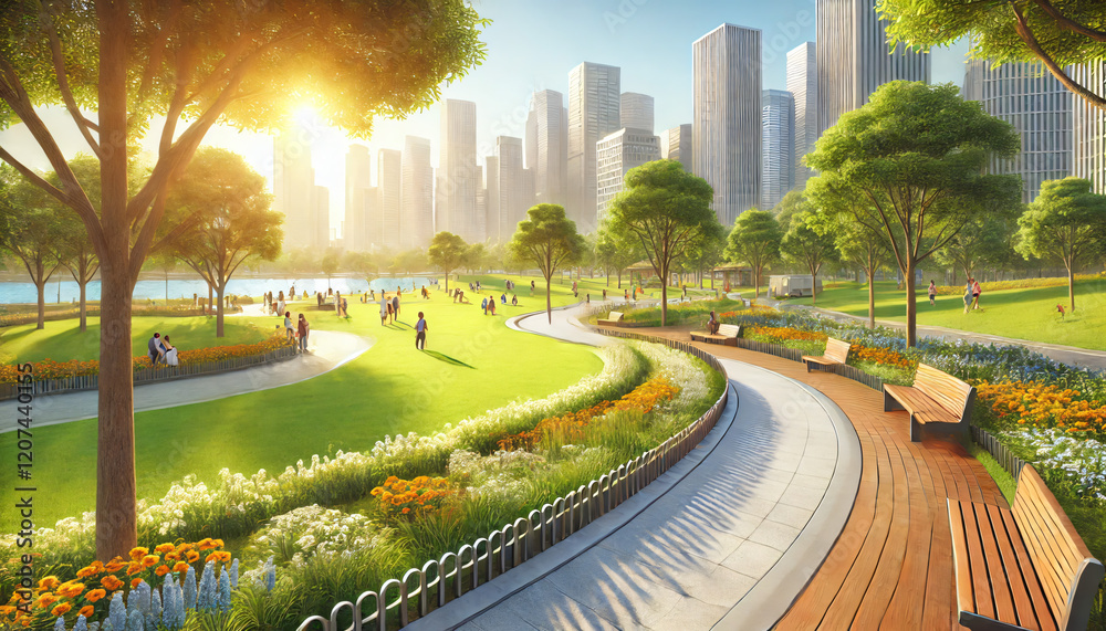 Fototapeta premium Moderner Park