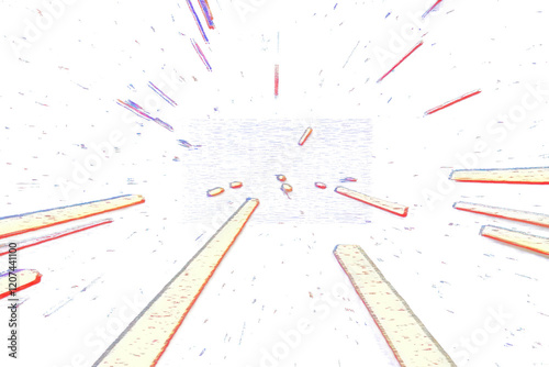 PNG Half tone effect transportation futuristic fireworks. photo