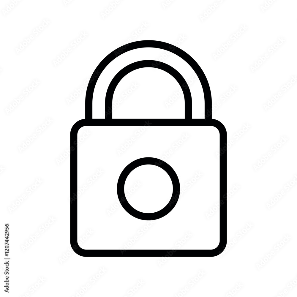 Locked Padlock vector icon Locked Padlock vector icon