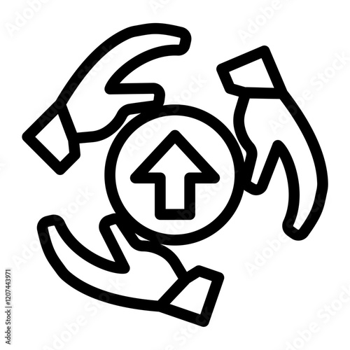 Collaboration Icon Outline Style