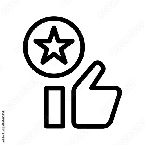 Satisfaction Icon Outline Style