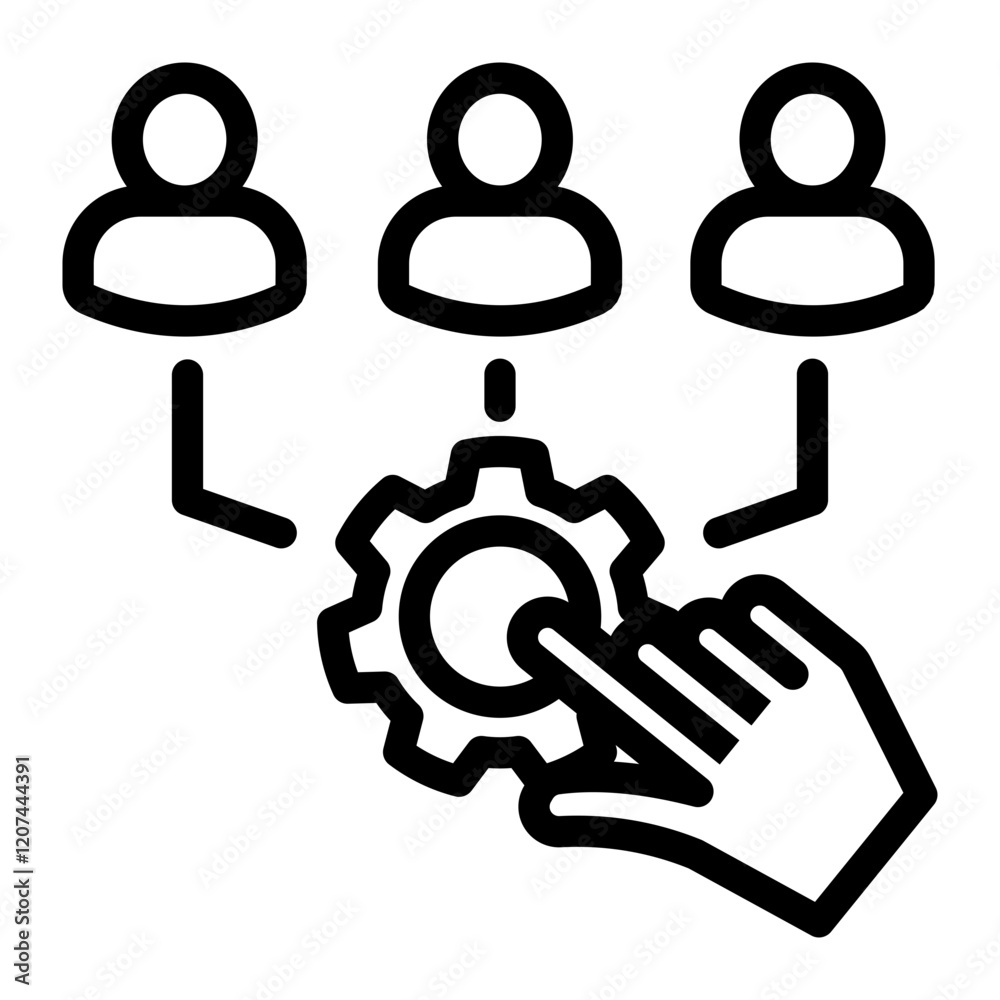 Resource Allocation Icon Outline Style Resource Allocation Icon Outline Style
