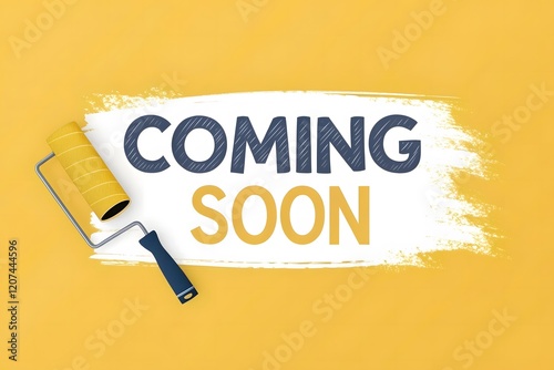 Coming Soon: Vector Design with Yellow Farb Rolle Background