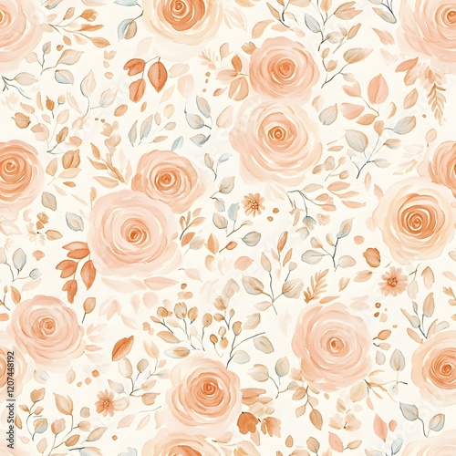Wallpaper Mural Discover the Beauty of Watercolor Roses. Floral elegance concept Torontodigital.ca
