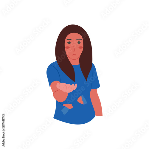 Help Beggars Vector Illustration