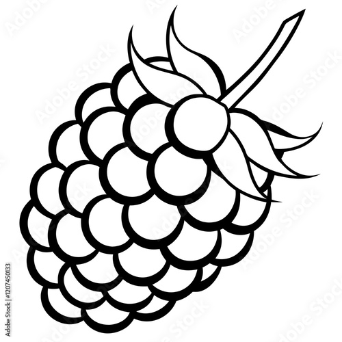 Minimalist Blackberry Vector Art