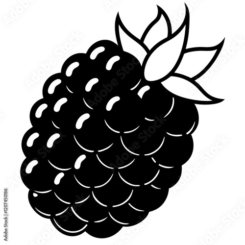 Minimalist Blackberry Vector Art