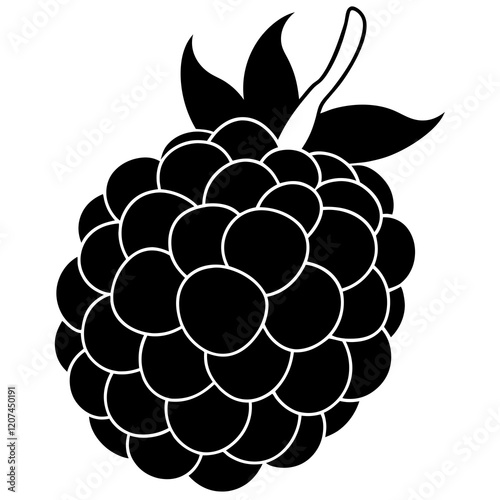 Minimalist Blackberry Vector Art