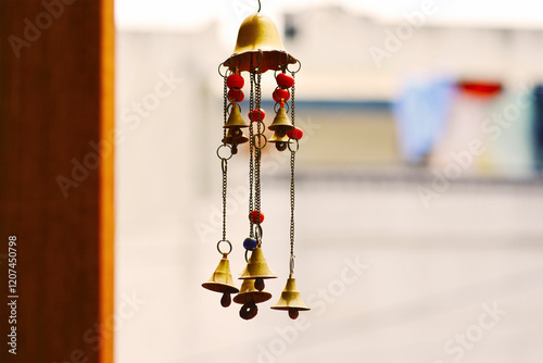 Foto Wind chimes hanging gracefully
