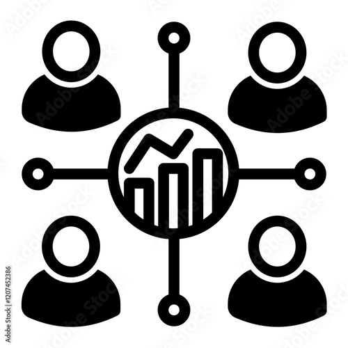 Stakeholder Icon With Mixed Style (Solid and Line)
