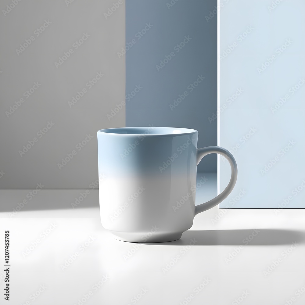 Obraz premium Simple White Coffee Cup Design for Everyday Use