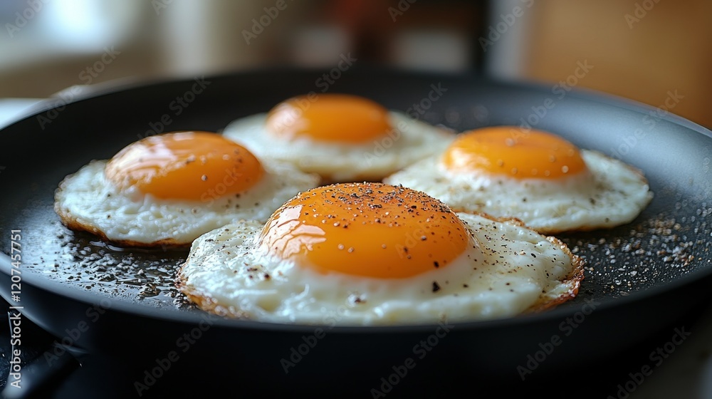 Delicious Fried Eggs in a Pan: A Perfect Breakfast Delicious Fried Eggs in a Pan: A Perfect Breakfast
