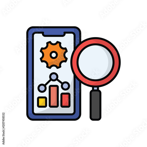 Mobile Analysis vector icon