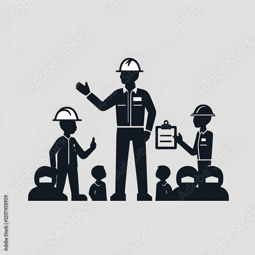 Vector of a boss giving instructions.