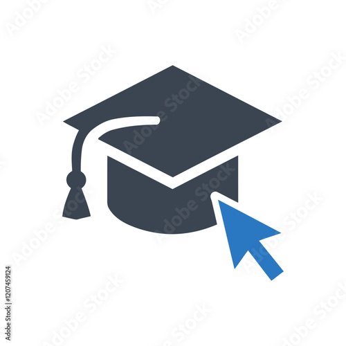 Online Graduation Hat Icon