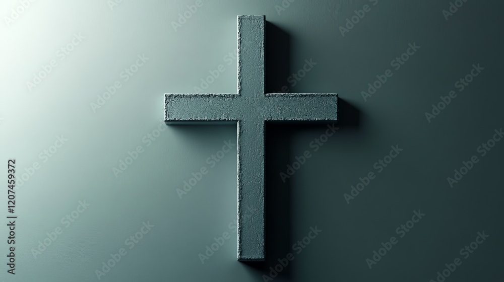 Symbolic Cross on Weathered Wall Evoking Spirituality and Reflection in a Minimalist Artistic Setting Symbolic Cross on Weathered Wall Evoking Spirituality and Reflection in a Minimalist Artistic Setting