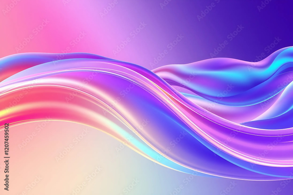 Fototapeta premium Abstract Waves Vibrant Colors Rainbow Gradient Background