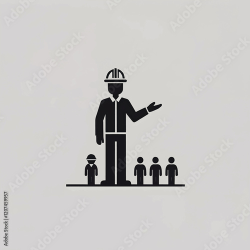 Vector of a boss giving instructions.