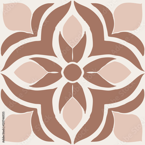 Mocha Azulejos Vector Tile