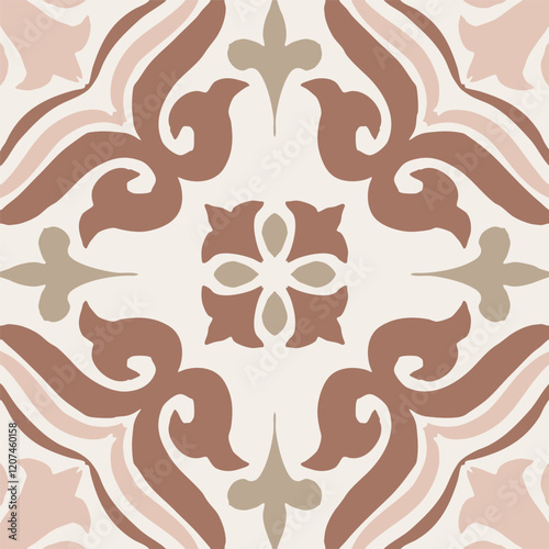 Mocha Azulejos Vector Tile