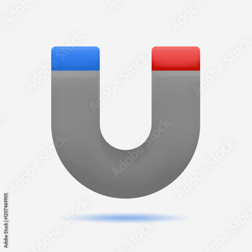 3D REALISTIC MAGNET ICON ILLUSTRATION