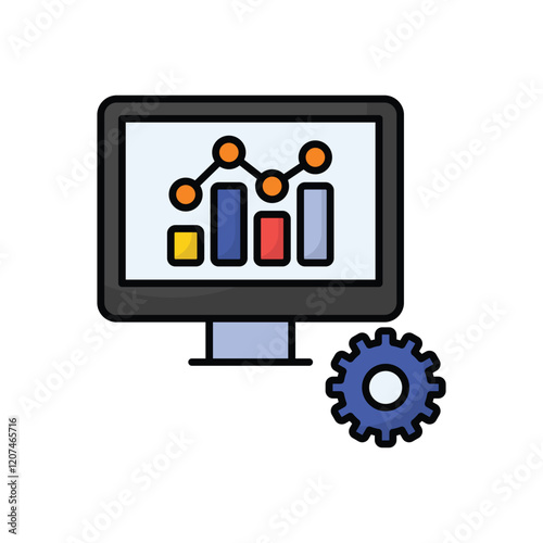 Seo Monitoring vector icon