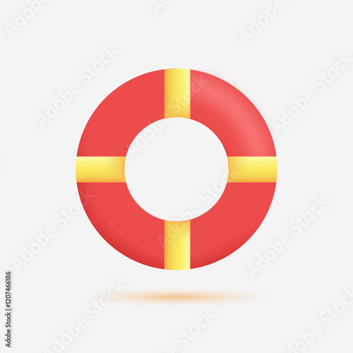 3D REALISTIC SWIMMING BAN ICON ILLUSTRATION