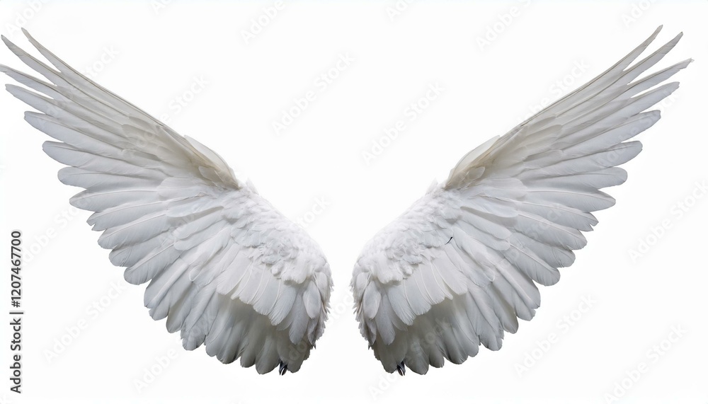 Obraz premium white angel wing isolated