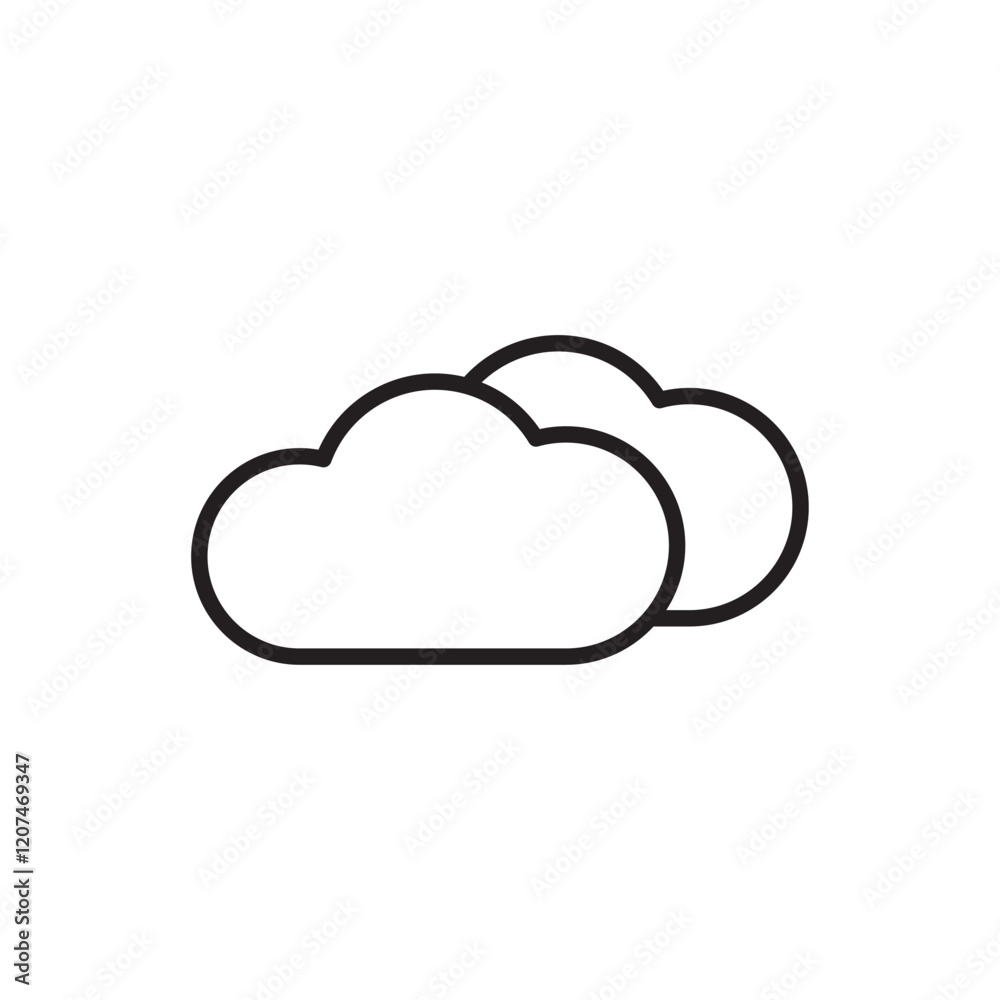 weather icon cloud vector symbol weather icon cloud vector symbol