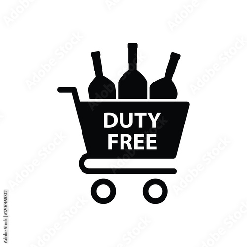 Duty free vector icon bag icon 