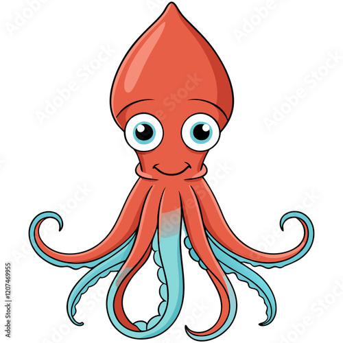 funny squid cartoon