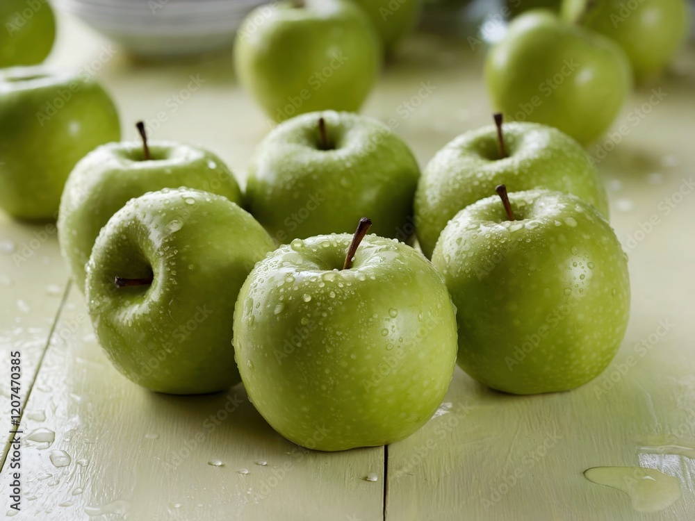 fresh apples with water iced drops fresh apples with water iced drops