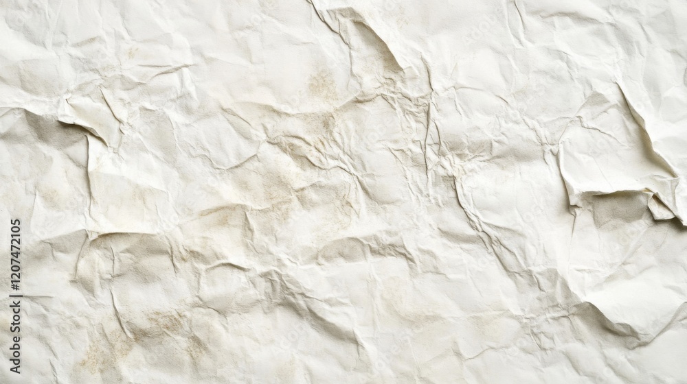 Obraz premium photograph of White crumpled paper background texture