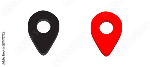 Location pin icon, Map pointer pin. Vector Illustration.