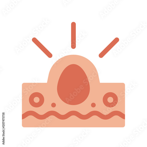 acne illustration flat icon design