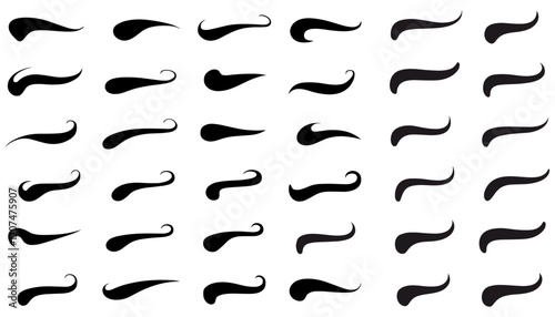 speech bubble tails. decorative swashe. comic swashes