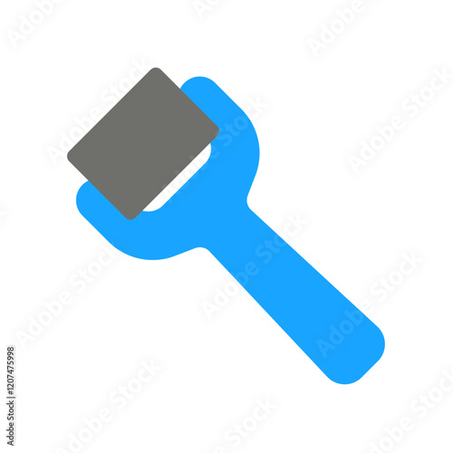 derma roller tools flat icon design blue and grey color 