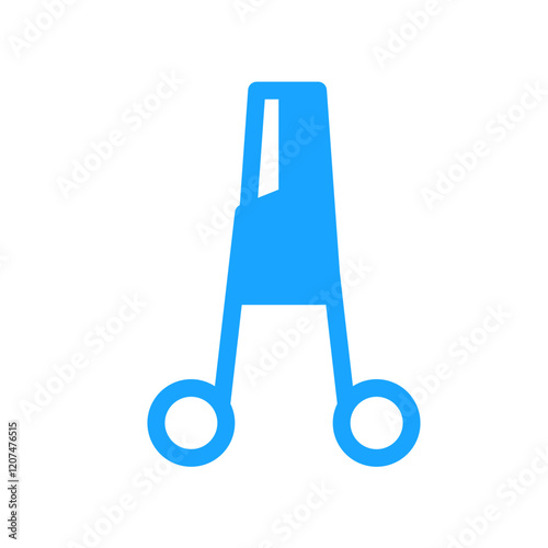 suturing equipment blue flat icon illustration design