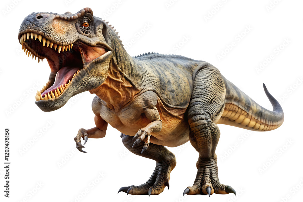 Ferocious T-Rex Dinosaur Illustration isolated on white background as transparent. PNG.AI GENERATED Ferocious T-Rex Dinosaur Illustration isolated on white background as transparent. PNG.AI GENERATED