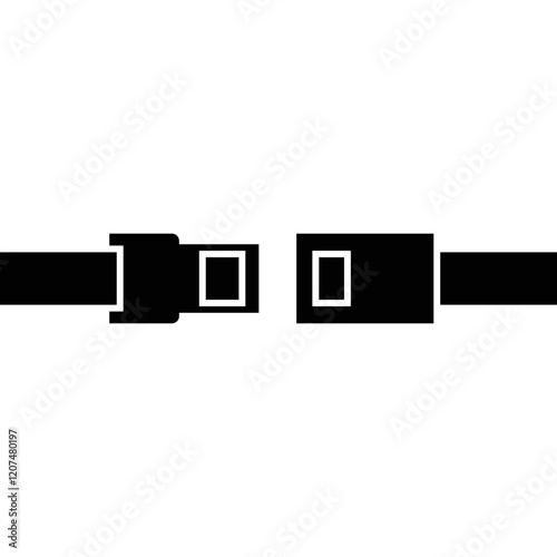 Simple vector icon seat belt