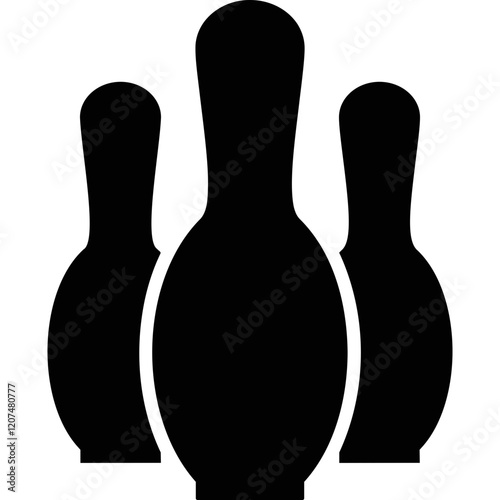 Simple vector icon bowling pins